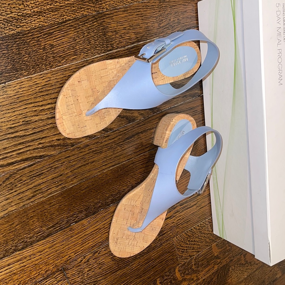 Michael Kors - Light Blue Sandles - Kork Bottom